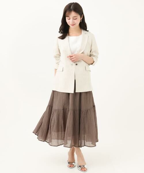 Maison de CINQ / メゾン ドゥ サンク ロング・マキシ丈スカート | 【小さいサイズ】ソフト楊柳ティアードスカート/洗える | 詳細19