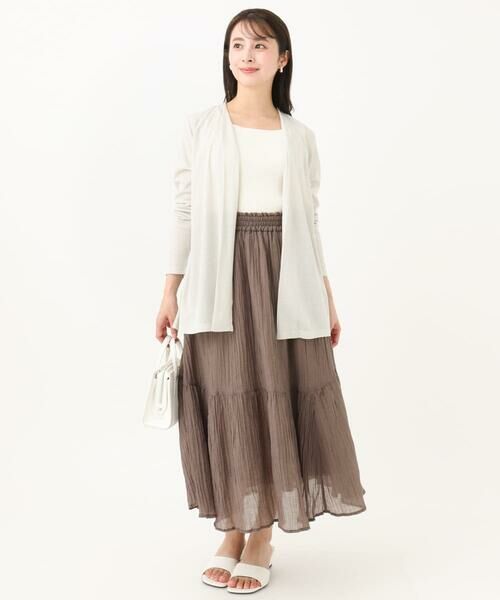 Maison de CINQ / メゾン ドゥ サンク ロング・マキシ丈スカート | 【小さいサイズ】ソフト楊柳ティアードスカート/洗える | 詳細25
