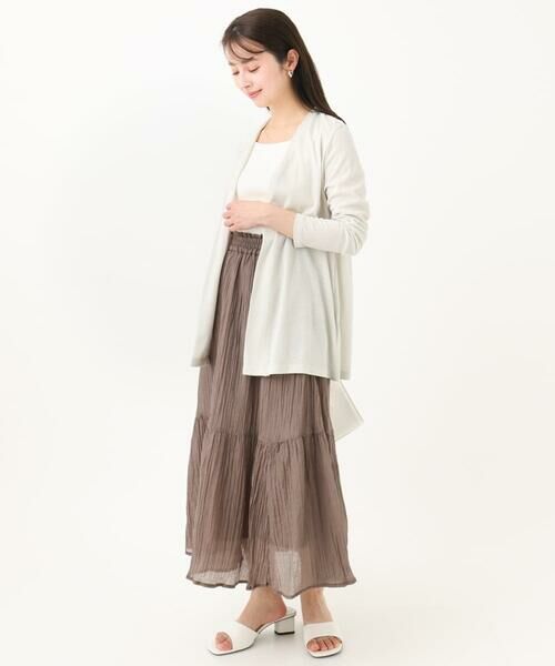 Maison de CINQ / メゾン ドゥ サンク ロング・マキシ丈スカート | 【小さいサイズ】ソフト楊柳ティアードスカート/洗える | 詳細26