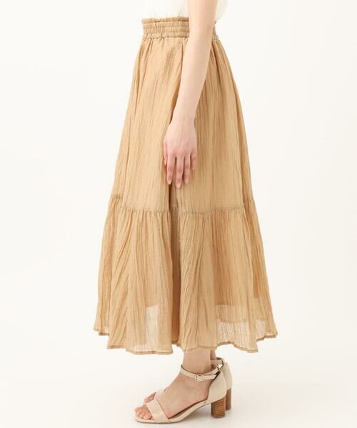 Maison de CINQ / メゾン ドゥ サンク ロング・マキシ丈スカート | 【小さいサイズ】ソフト楊柳ティアードスカート/洗える | 詳細4