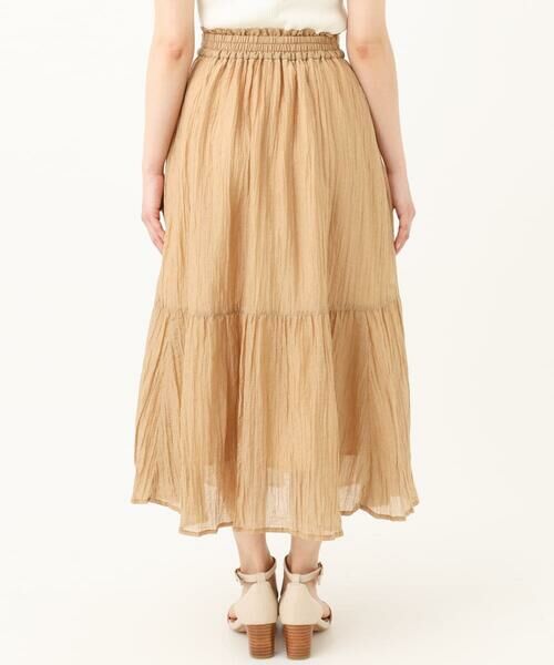 Maison de CINQ / メゾン ドゥ サンク ロング・マキシ丈スカート | 【小さいサイズ】ソフト楊柳ティアードスカート/洗える | 詳細5