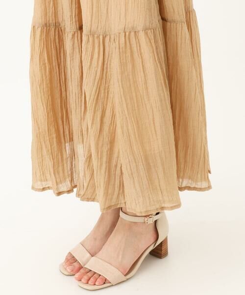 Maison de CINQ / メゾン ドゥ サンク ロング・マキシ丈スカート | 【小さいサイズ】ソフト楊柳ティアードスカート/洗える | 詳細8
