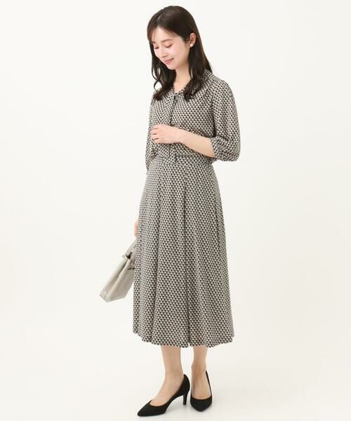 Maison de CINQ / メゾン ドゥ サンク カットソー | 【小さいサイズ】幾何柄ボウタイジャージーカットソー/洗える/セットアップ対応 | 詳細23