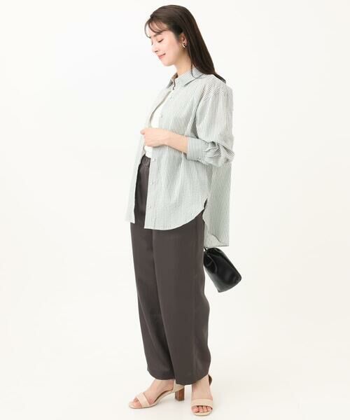 Maison de CINQ / メゾン ドゥ サンク チノ・ワークパンツ | 【小さいサイズ】リラックスサテンテーパードパンツ/洗える | 詳細14