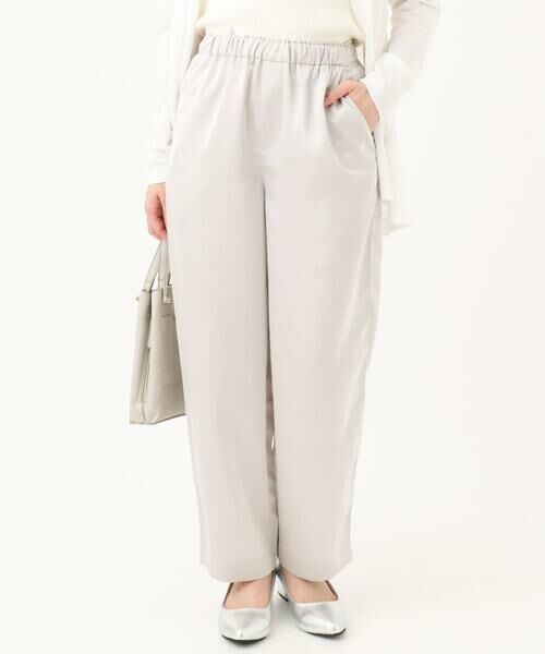 Maison de CINQ / メゾン ドゥ サンク チノ・ワークパンツ | 【小さいサイズ】リラックスサテンテーパードパンツ/洗える | 詳細15