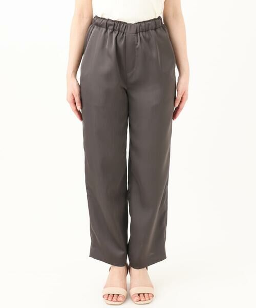 Maison de CINQ / メゾン ドゥ サンク チノ・ワークパンツ | 【小さいサイズ】リラックスサテンテーパードパンツ/洗える | 詳細17