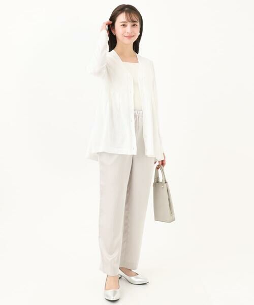 Maison de CINQ / メゾン ドゥ サンク チノ・ワークパンツ | 【小さいサイズ】リラックスサテンテーパードパンツ/洗える | 詳細3