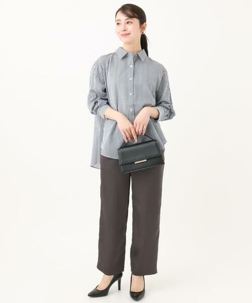 Maison de CINQ / メゾン ドゥ サンク チノ・ワークパンツ | 【小さいサイズ】リラックスサテンテーパードパンツ/洗える | 詳細9