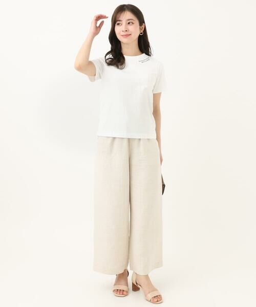 Maison de CINQ / メゾン ドゥ サンク チノ・ワークパンツ | 【小さいサイズ】リネン混イージーワイドパンツ/洗える/セットアップ対応 | 詳細16
