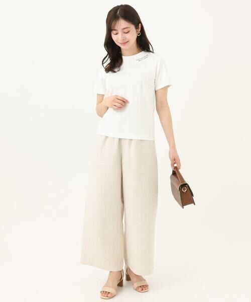 Maison de CINQ / メゾン ドゥ サンク チノ・ワークパンツ | 【小さいサイズ】リネン混イージーワイドパンツ/洗える/セットアップ対応 | 詳細17