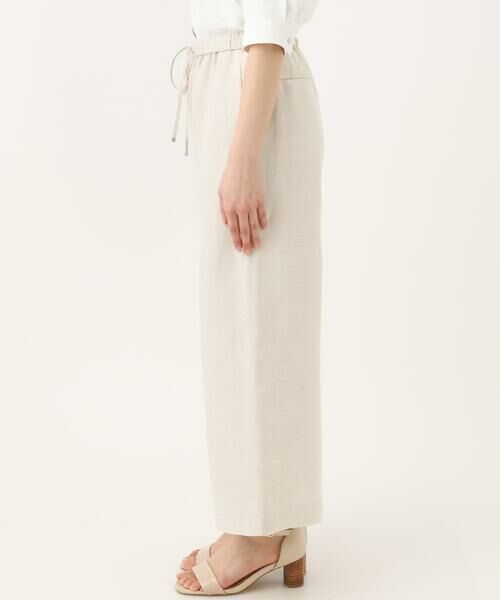 Maison de CINQ / メゾン ドゥ サンク チノ・ワークパンツ | 【小さいサイズ】リネン混イージーワイドパンツ/洗える/セットアップ対応 | 詳細4