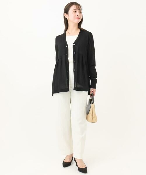 Maison de CINQ / メゾン ドゥ サンク カーディガン・ボレロ | 【小さいサイズ】ペプラムデザインVネックニットカーディガン/接触冷感/UVカット/洗える | 詳細13