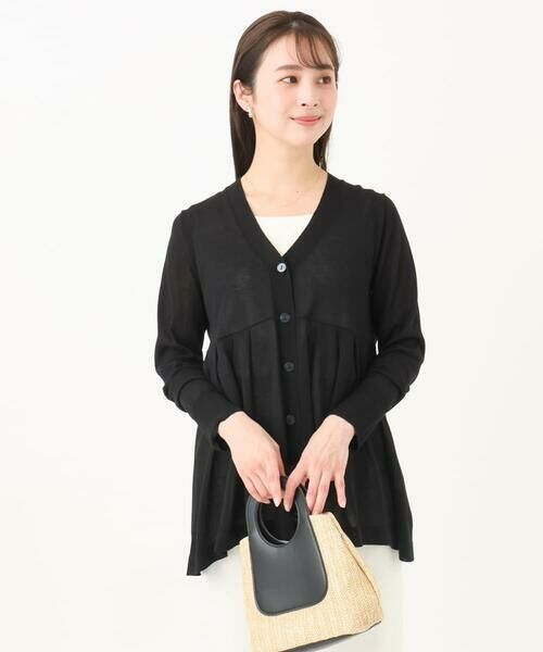 Maison de CINQ / メゾン ドゥ サンク カーディガン・ボレロ | 【小さいサイズ】ペプラムデザインVネックニットカーディガン/接触冷感/UVカット/洗える | 詳細21