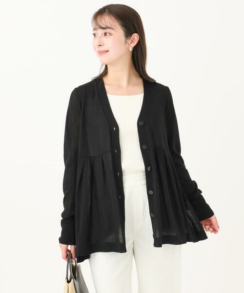 Maison de CINQ / メゾン ドゥ サンク カーディガン・ボレロ | 【小さいサイズ】ペプラムデザインVネックニットカーディガン/接触冷感/UVカット/洗える | 詳細22