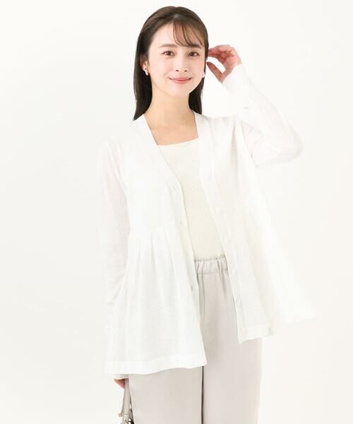 Maison de CINQ / メゾン ドゥ サンク カーディガン・ボレロ | 【小さいサイズ】ペプラムデザインVネックニットカーディガン/接触冷感/UVカット/洗える | 詳細23