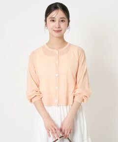 Maison de CINQ / メゾン ドゥ サンク カーディガン・ボレロ | 【小さいサイズ】ショート丈シアーニットカーディガン/接触冷感/洗える