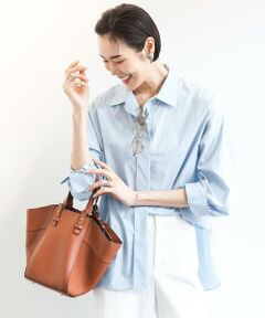 Maison de CINQ / メゾン ドゥ サンク シャツ・ブラウス | [小さいサイズ]ビックシルエットストライプシャツ(セットアップ対応)