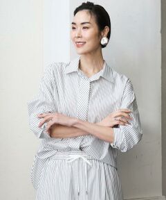 Maison de CINQ / メゾン ドゥ サンク シャツ・ブラウス | [小さいサイズ]ビックシルエットストライプシャツ(セットアップ対応)