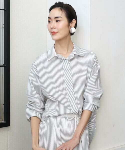 Maison de CINQ / メゾン ドゥ サンク シャツ・ブラウス | [小さいサイズ]ビックシルエットストライプシャツ(セットアップ対応) | 詳細2