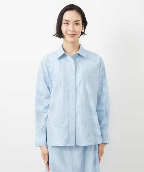 Maison de CINQ / メゾン ドゥ サンク シャツ・ブラウス | [小さいサイズ]ビックシルエットストライプシャツ(セットアップ対応) | 詳細7
