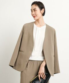 Maison de CINQ / メゾン ドゥ サンク ノーカラージャケット | [小さいサイズ]ノーカラージャケット(接触冷感/セットアップ対応)