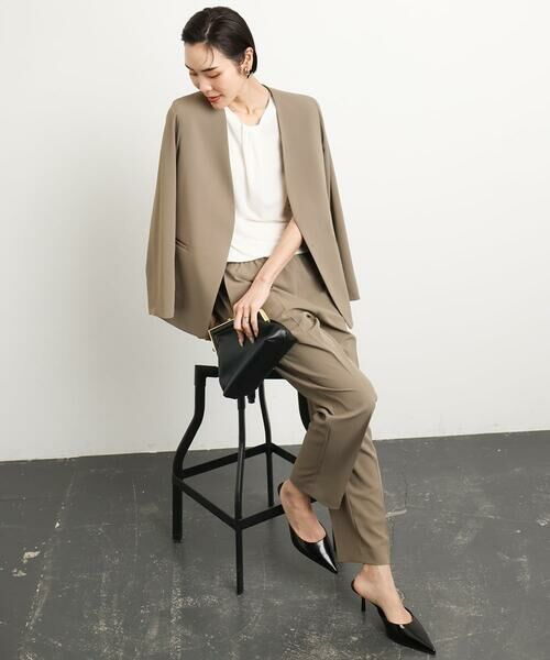 Maison de CINQ / メゾン ドゥ サンク ノーカラージャケット | [小さいサイズ]ノーカラージャケット(接触冷感/セットアップ対応) | 詳細15