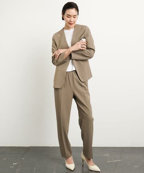 Maison de CINQ / メゾン ドゥ サンク ノーカラージャケット | [小さいサイズ]ノーカラージャケット(接触冷感/セットアップ対応) | 詳細19