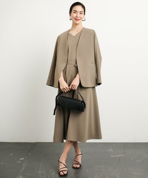 Maison de CINQ / メゾン ドゥ サンク ノーカラージャケット | [小さいサイズ]ノーカラージャケット(接触冷感/セットアップ対応) | 詳細20