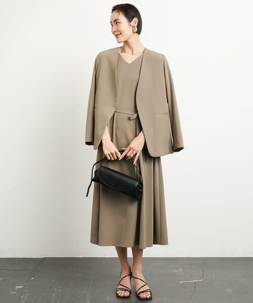 Maison de CINQ / メゾン ドゥ サンク ノーカラージャケット | [小さいサイズ]ノーカラージャケット(接触冷感/セットアップ対応) | 詳細21