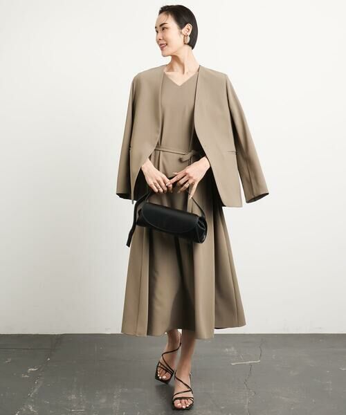 Maison de CINQ / メゾン ドゥ サンク ノーカラージャケット | [小さいサイズ]ノーカラージャケット(接触冷感/セットアップ対応) | 詳細22