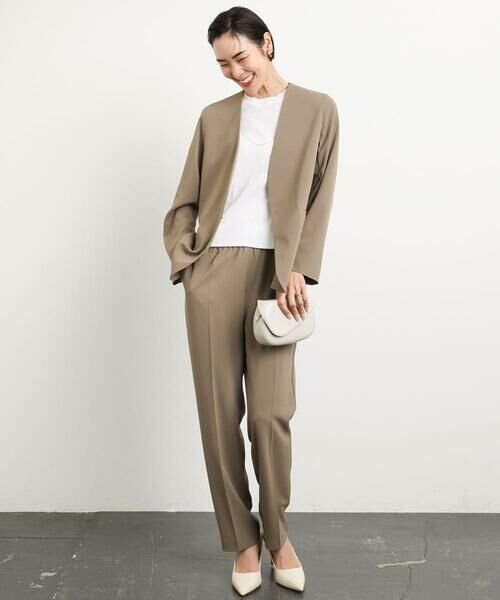 Maison de CINQ / メゾン ドゥ サンク ノーカラージャケット | [小さいサイズ]ノーカラージャケット(接触冷感/セットアップ対応) | 詳細23