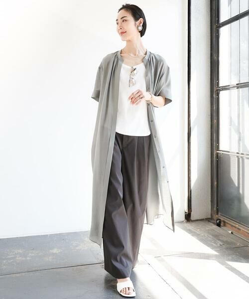 Maison de CINQ / メゾン ドゥ サンク ロング・マキシ丈ワンピース | [小さいサイズ]3WAYロングシャツワンピース | 詳細15