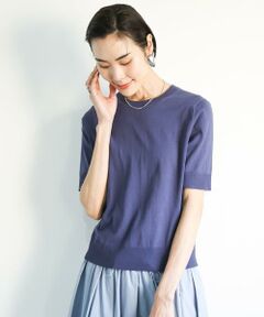 Maison de CINQ / メゾン ドゥ サンク ニット・セーター | [小さいサイズ]クルーネックニットプルオーバー(接触冷感/アンサンブル対応）