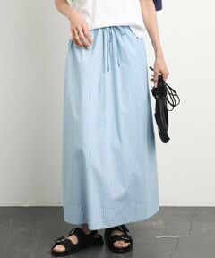 Maison de CINQ / メゾン ドゥ サンク ロング・マキシ丈スカート | [小さいサイズ]ストライプストレートスカート(セットアップ対応)