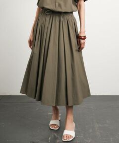 Maison de CINQ / メゾン ドゥ サンク ロング・マキシ丈スカート | [小さいサイズ]スピンドルギャザースカート 無地(ドライタッチ/セットアップ対応)