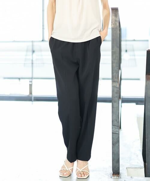 Maison de CINQ / メゾン ドゥ サンク チノ・ワークパンツ | [小さいサイズ]テーパードコージーパンツ(接触冷感/セットアップ対応) | 詳細2