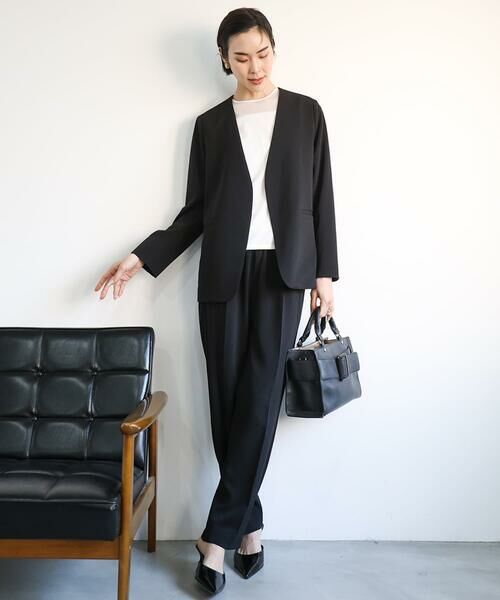 Maison de CINQ / メゾン ドゥ サンク チノ・ワークパンツ | [小さいサイズ]テーパードコージーパンツ(接触冷感/セットアップ対応) | 詳細23