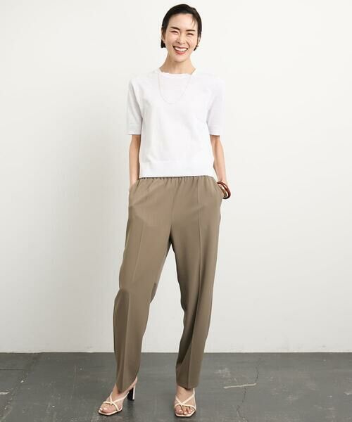 Maison de CINQ / メゾン ドゥ サンク チノ・ワークパンツ | [小さいサイズ]テーパードコージーパンツ(接触冷感/セットアップ対応) | 詳細24