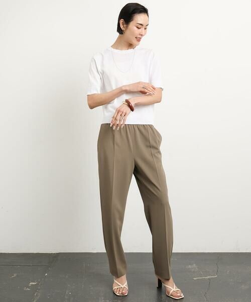 Maison de CINQ / メゾン ドゥ サンク チノ・ワークパンツ | [小さいサイズ]テーパードコージーパンツ(接触冷感/セットアップ対応) | 詳細25