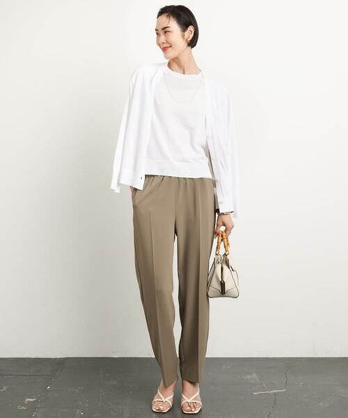 Maison de CINQ / メゾン ドゥ サンク チノ・ワークパンツ | [小さいサイズ]テーパードコージーパンツ(接触冷感/セットアップ対応) | 詳細29