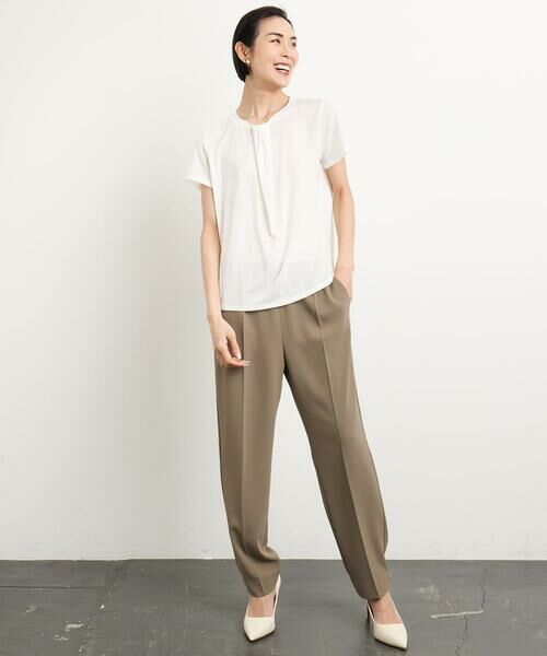 Maison de CINQ / メゾン ドゥ サンク チノ・ワークパンツ | [小さいサイズ]テーパードコージーパンツ(接触冷感/セットアップ対応) | 詳細30