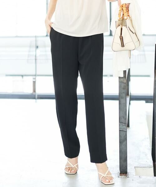 Maison de CINQ/メゾン ドゥ サンク [小さいサイズ]テーパードコージーパンツ(接触冷感/セットアップ対応) ブラック XS