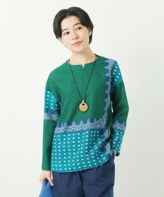 Maison de CINQ / メゾン ドゥ サンク シャツ・ブラウス | バンダナパネルプリントブラウス