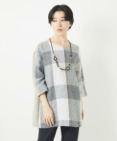 Maison de CINQ / メゾン ドゥ サンク シャツ・ブラウス | リネンチェックプルオーバーブラウス