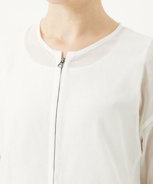 Maison de CINQ / メゾン ドゥ サンク ノーカラージャケット | コットンオーガンジーシアーブルゾン | 詳細18