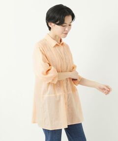 Maison de CINQ / メゾン ドゥ サンク シャツ・ブラウス | コットンボイル襟付きデザインシャツ