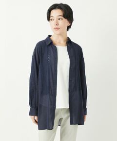 Maison de CINQ / メゾン ドゥ サンク シャツ・ブラウス | コットンボイル襟付きデザインシャツ