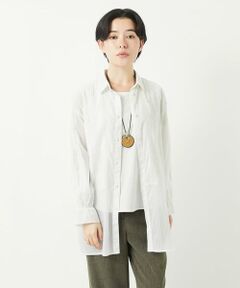 Maison de CINQ / メゾン ドゥ サンク シャツ・ブラウス | コットンボイル襟付きデザインシャツ