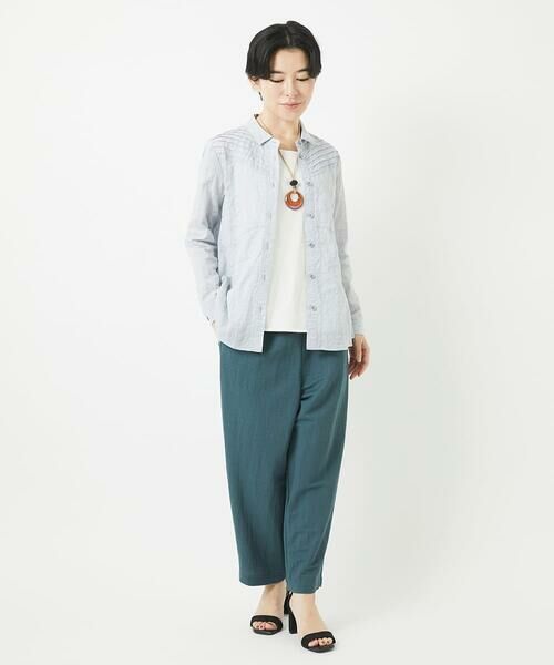 Maison de CINQ / メゾン ドゥ サンク シャツ・ブラウス | コットンリネンドット柄ピンタックブラウス | 詳細28