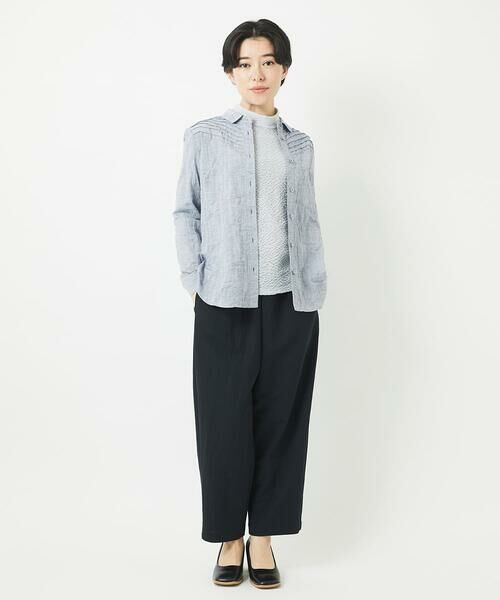 Maison de CINQ / メゾン ドゥ サンク シャツ・ブラウス | コットンリネンドット柄ピンタックブラウス | 詳細30